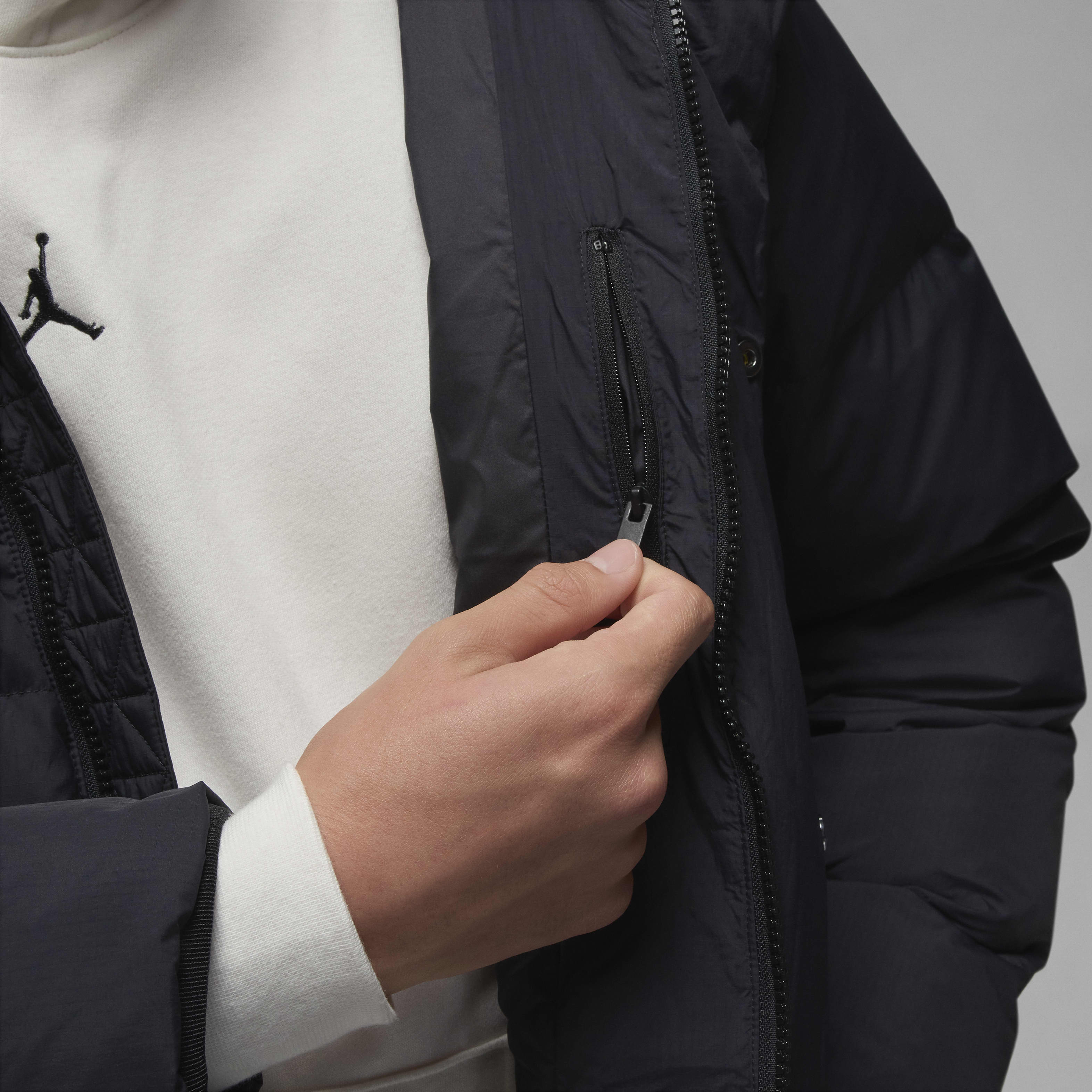 Jordan wings down parka black outlet